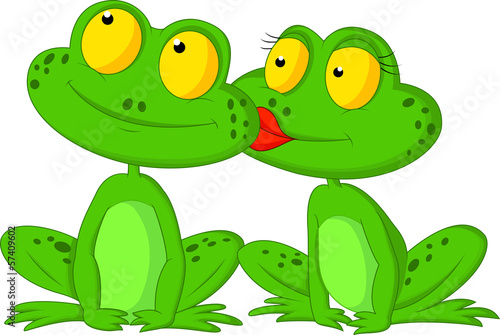 Frog kissing