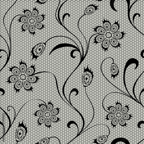 Floral lace seamless pattern