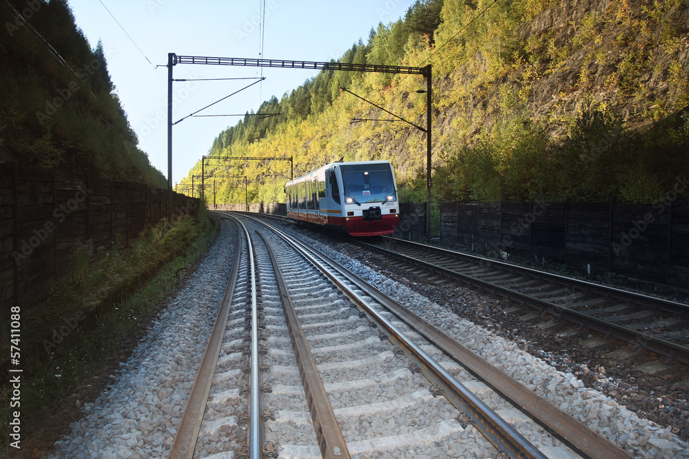 Fototapeta premium Train on the railway