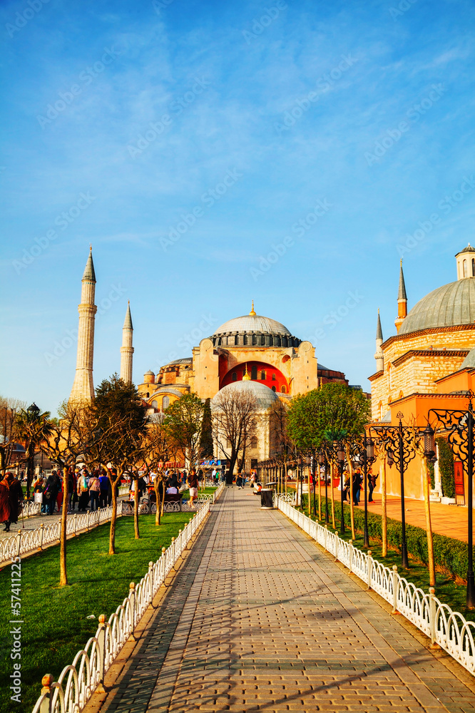 Hagia Sophia in Istanbul, Turkey early in the morning