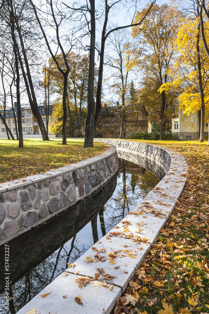 Water canal in autumn Water canal in autumn