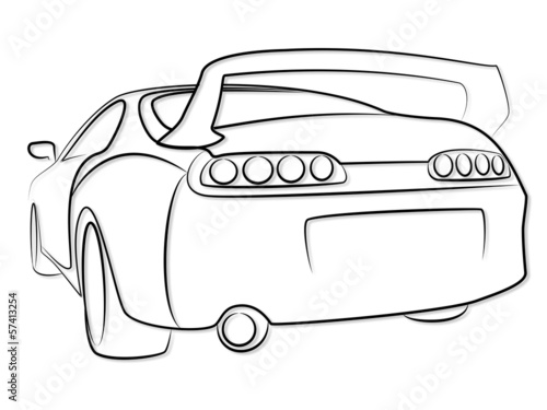 Japan Drift Spoiler Auto Tribal rhd