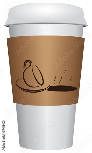 Cup coffee with closing lid