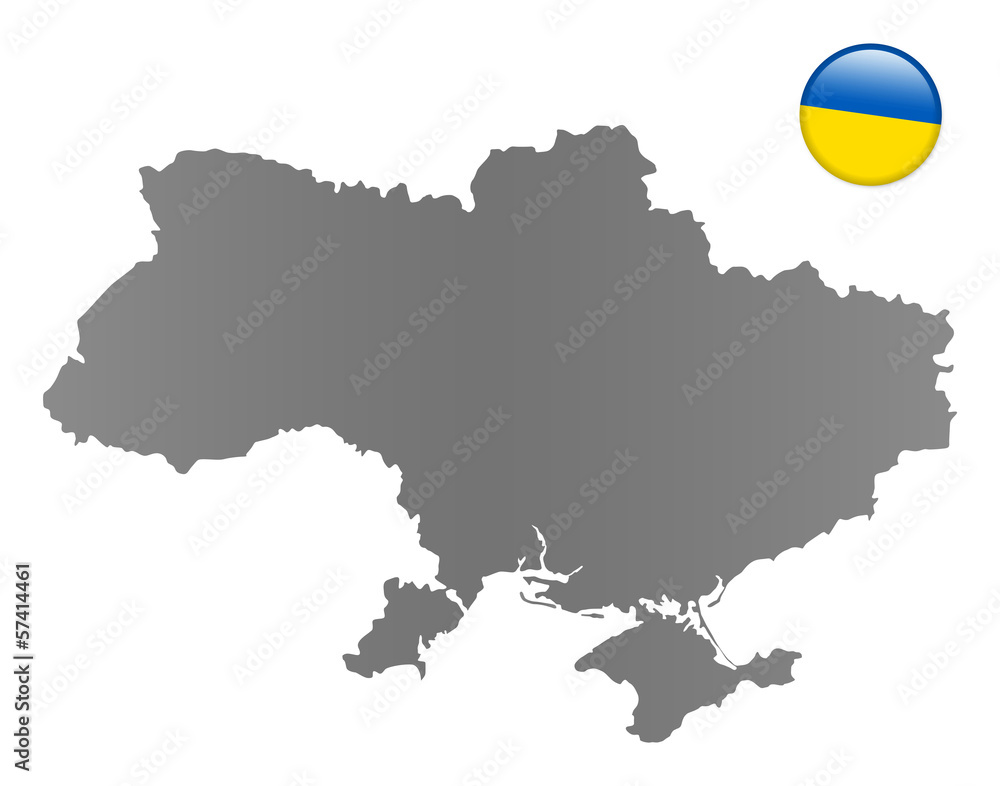 Obraz premium Ukraine-Landkarte