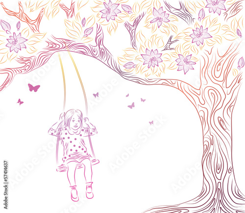 girl on swing