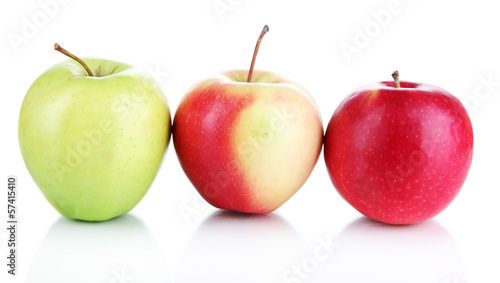 Sweet apples isolated on white