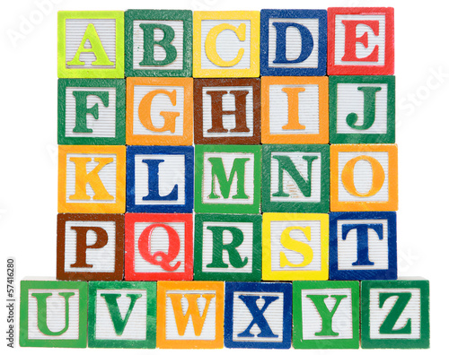 Letter blocks in alphabetical order