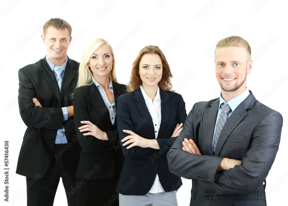 Group of business people isolated on white Group of business people isolated on white