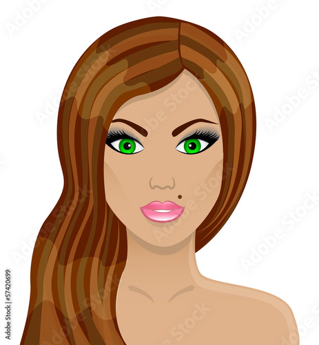 portrait of beautiful glamorous woman