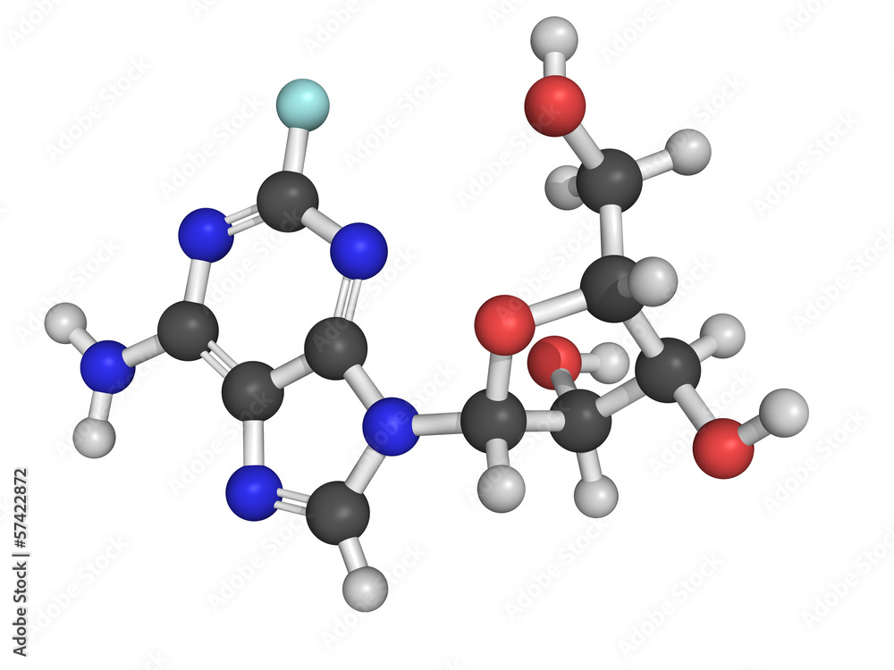 Chemical structure of fludarabine, a chemotherapy drug Chemical structure of fludarabine, a chemotherapy drug
