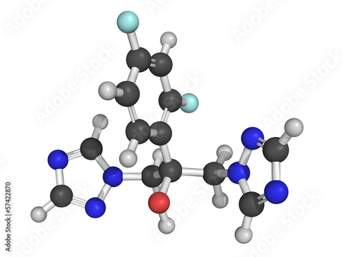 Chemical structure of fluconazole photo