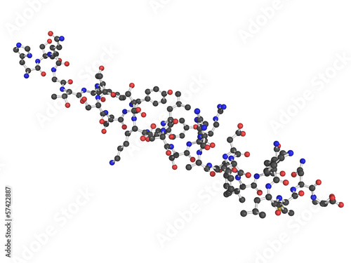 Chemical structure of glucagon photo