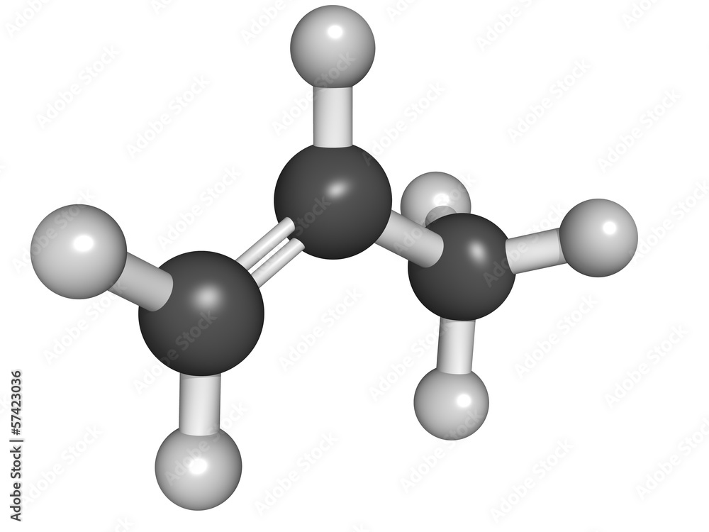 Chemical structure of propylene (propene) Stock Photo | Adobe Stock