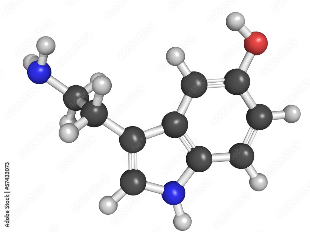 Chemical structure of serotonin Chemical structure of serotonin