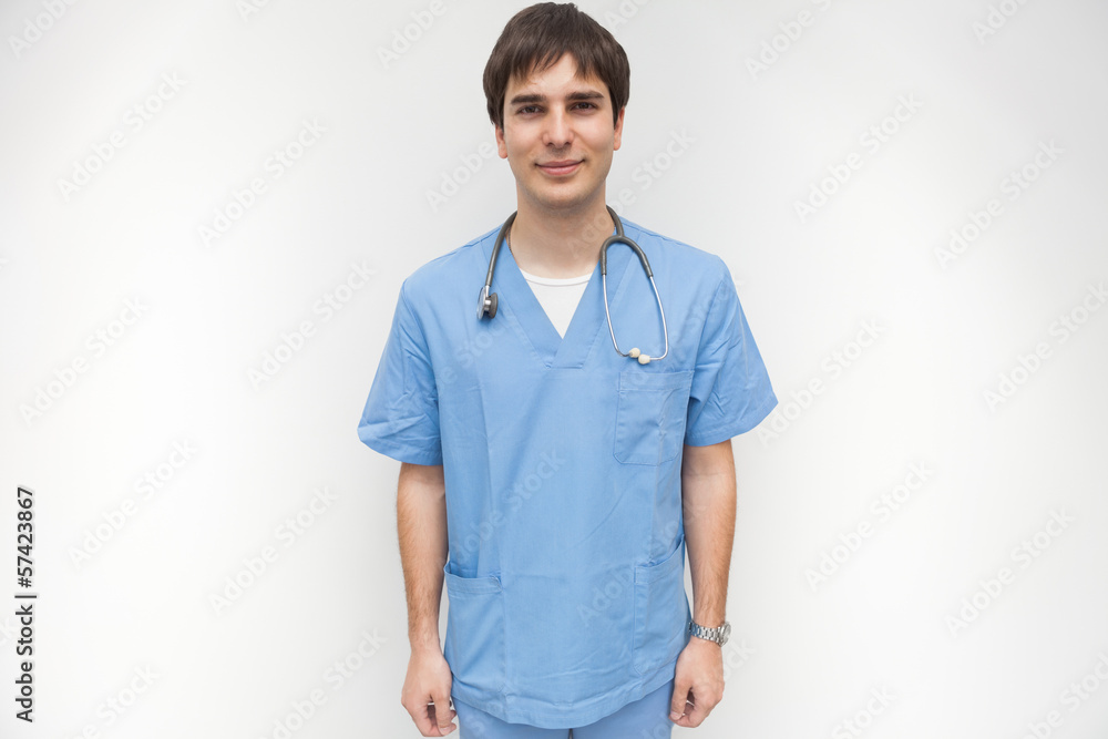 Male nurse smiling