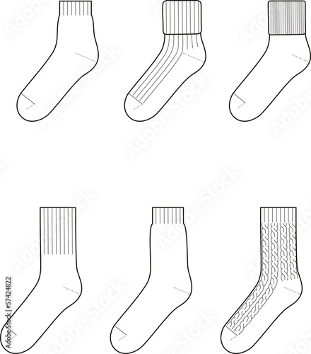 Vector illustration of socks photo