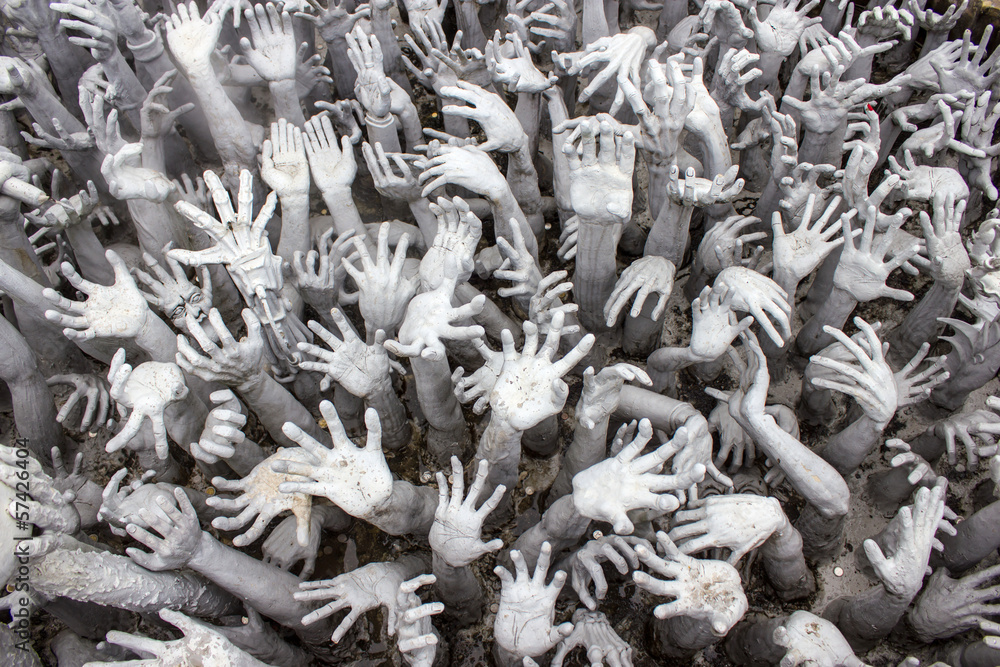 Hands Statue from Hell From Hell at Wat Rong Khun, Thailand Hands Statue from Hell From Hell at Wat Rong Khun, Thailand