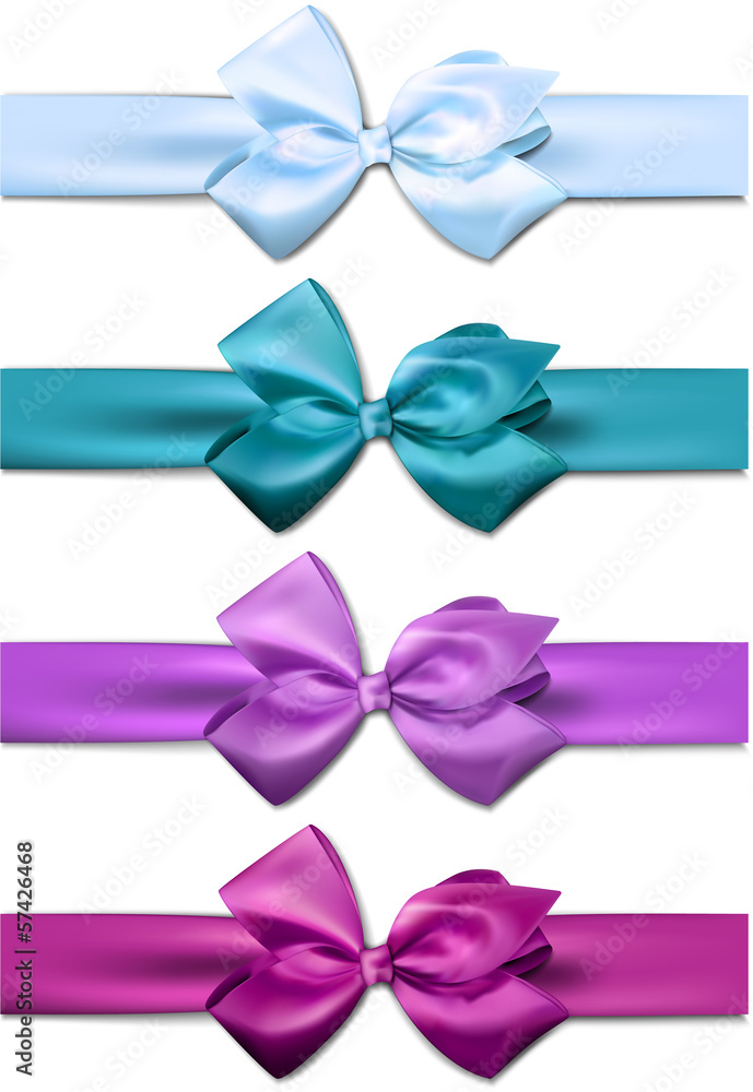Satin color ribbons. Gift bows. Satin color ribbons. Gift bows.
