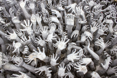 Hands Statue from Hell From Hell at Wat Rong Khun, Thailand