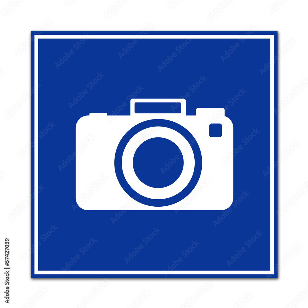 Cartel simbolo camara fotografica ilustración de Stock | Adobe Stock