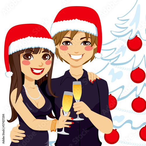 Couple Christmas Toast