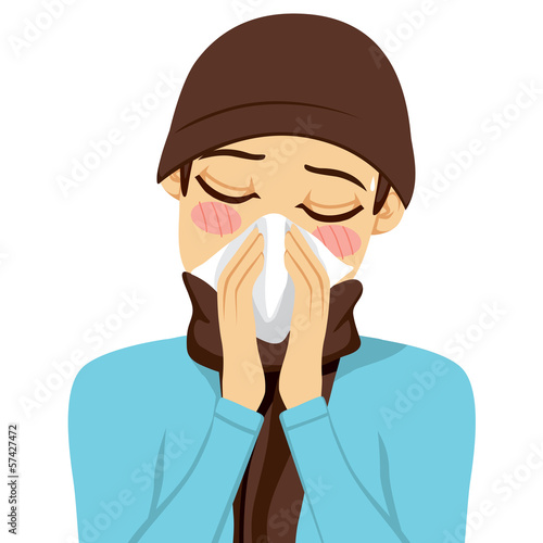 Man Blowing Nose