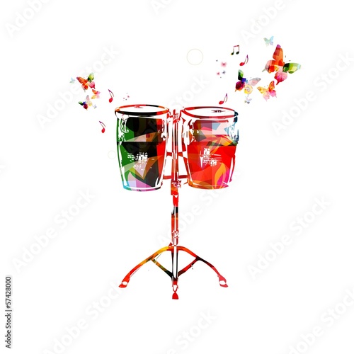 Colorful vector background with butterflies
