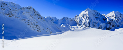 Winter mountains, panorama of the Italian Alps #57430412