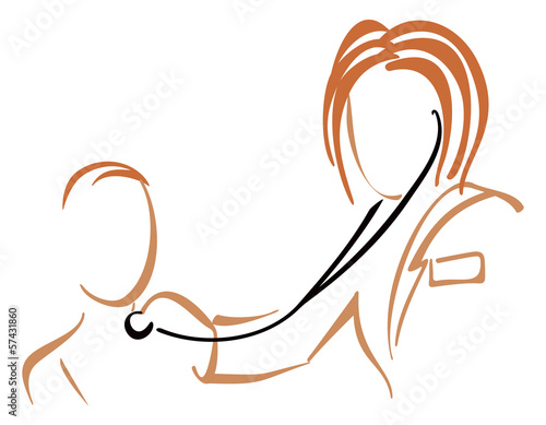 Pediatrician with stethoscope