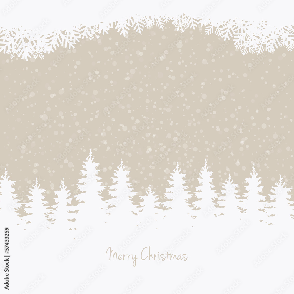 Obraz premium merry christmas winter snowy background