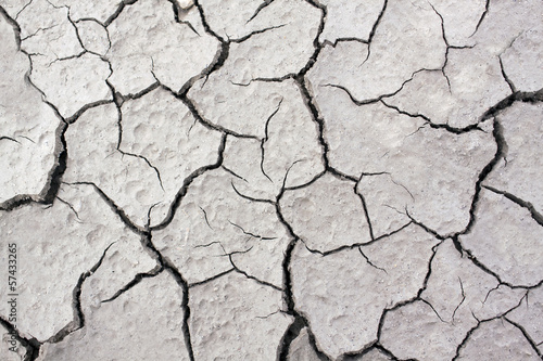 Cracked soil in Summer