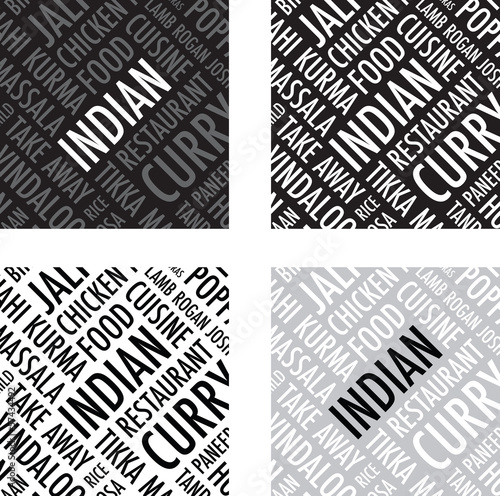 indian square background set