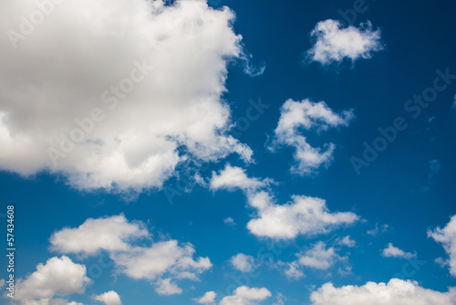 Cloudscape of bright blue sky