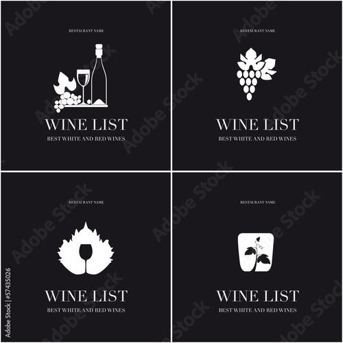 Vino - quattro proposte per la copertina della carta dei vini