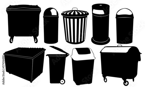 garbage bins