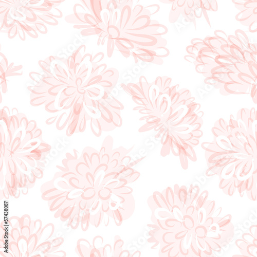 Fototapeta Naklejka Na Ścianę i Meble -  Floral seamless pattern, sketch for your design