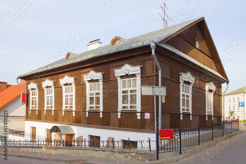 Old wooden house in Minsk, Belarus