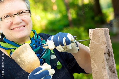 Female stonecutter