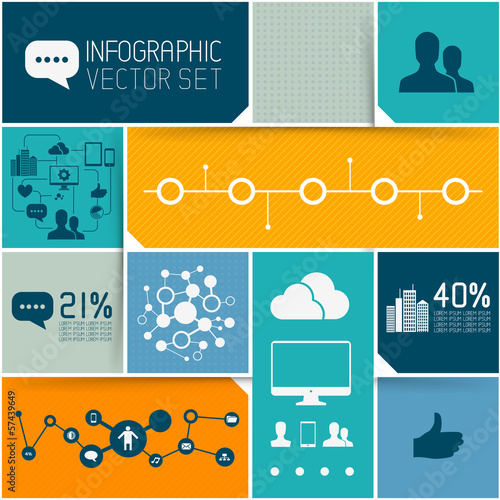 Infographic Background Set