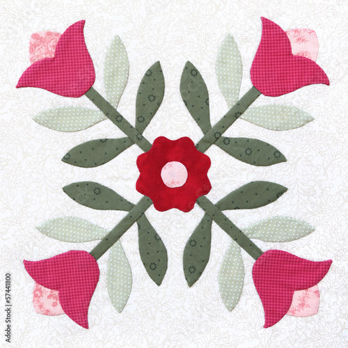 Patchwork Quilt pattern Flower