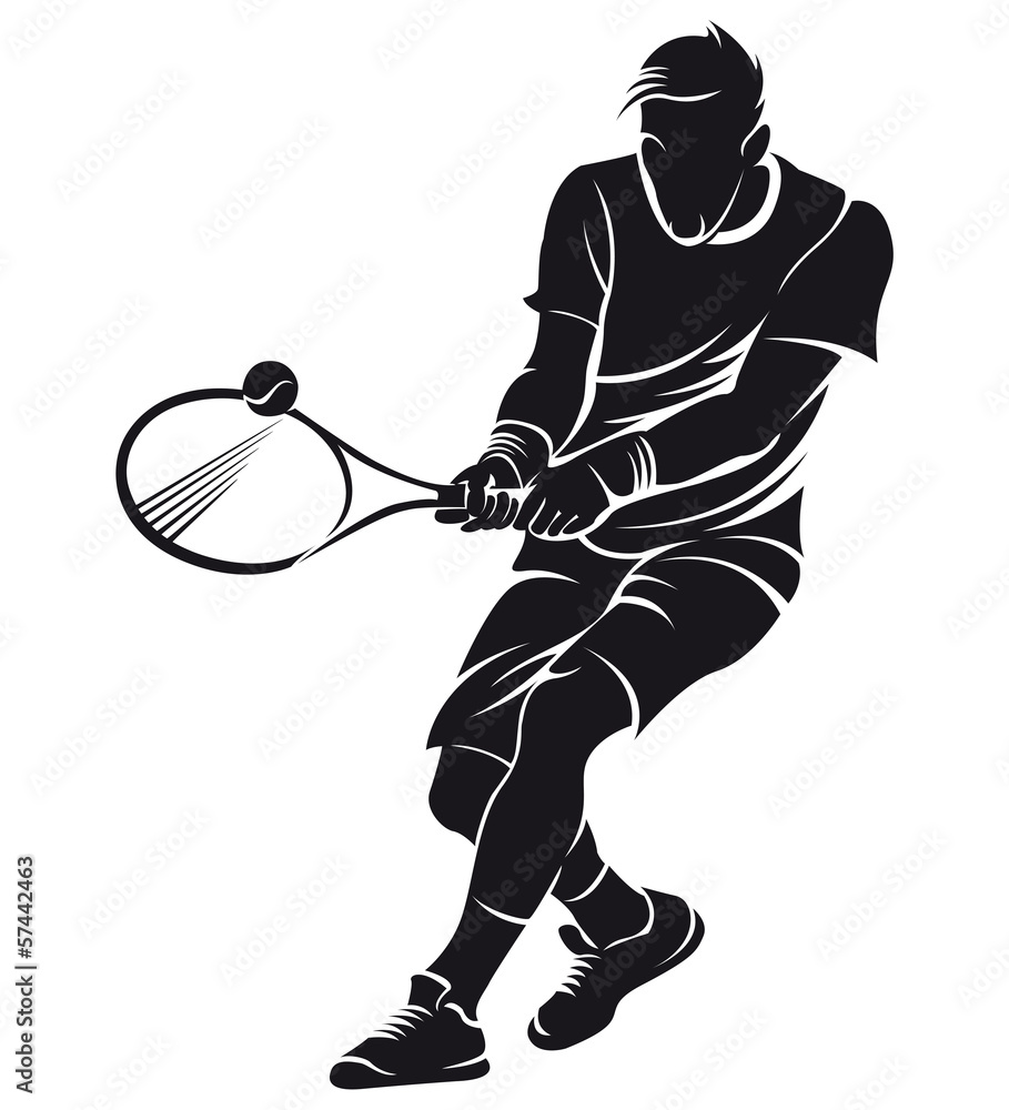 Fototapeta premium tennis player, silhouette