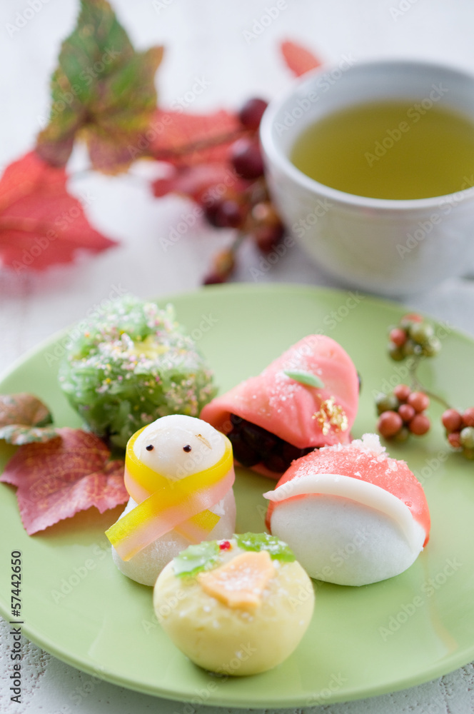 Obraz premium クリスマスの和菓子