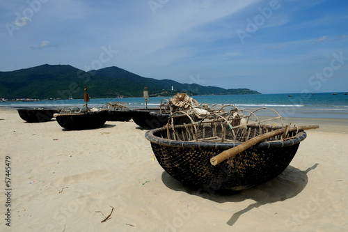 Vietnam - Da Nang - boat on the beaches