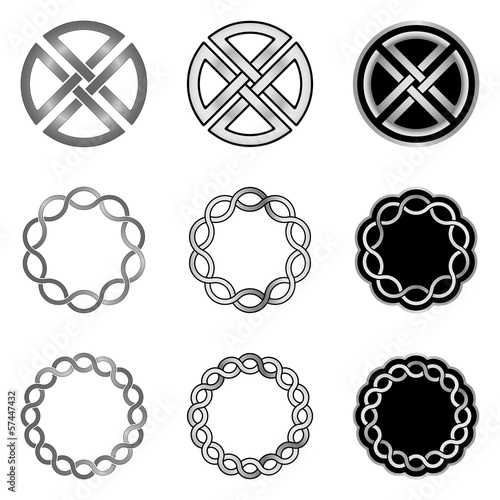 Collection of decorative Celtic patterns