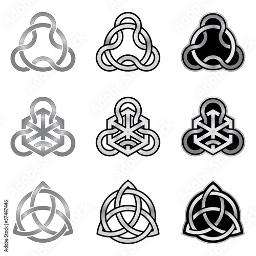 Collection of decorative Celtic patterns