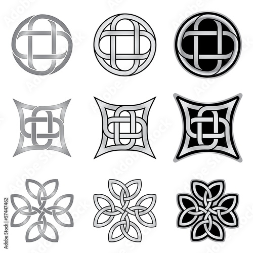 Collection of decorative Celtic patterns