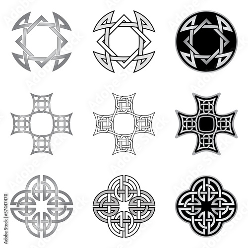 Collection of decorative Celtic patterns 1