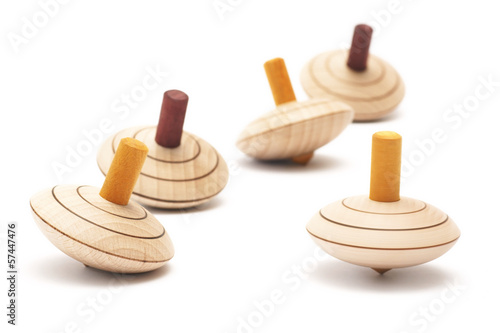 Schilderij op canvas Spinning tops, children's toy
