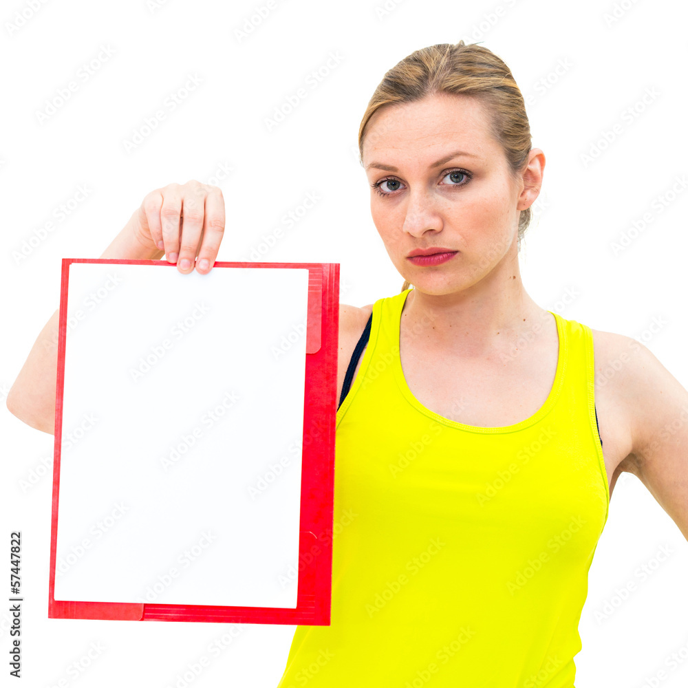 Beautiful woman with a folder Beautiful woman with a folder
