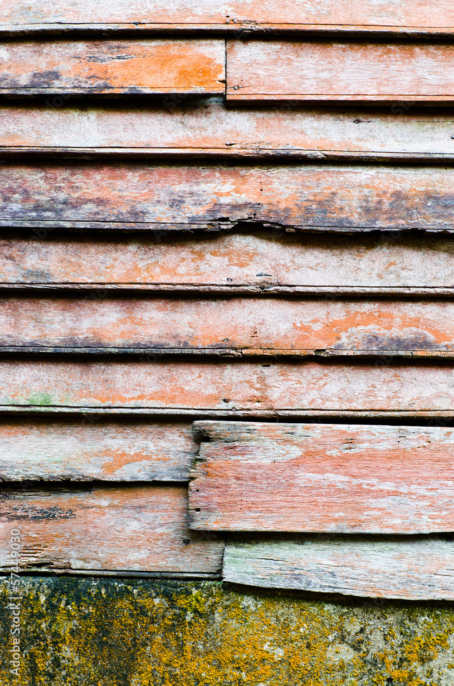 Rusty old hardwood wall